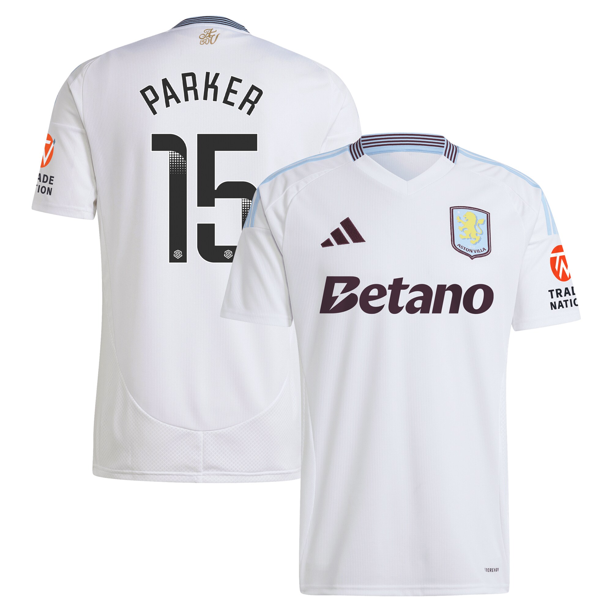 aston villa wsl adidas away shirt 2024-25 with parker 15 printing Collection - Aston Villa Official Store