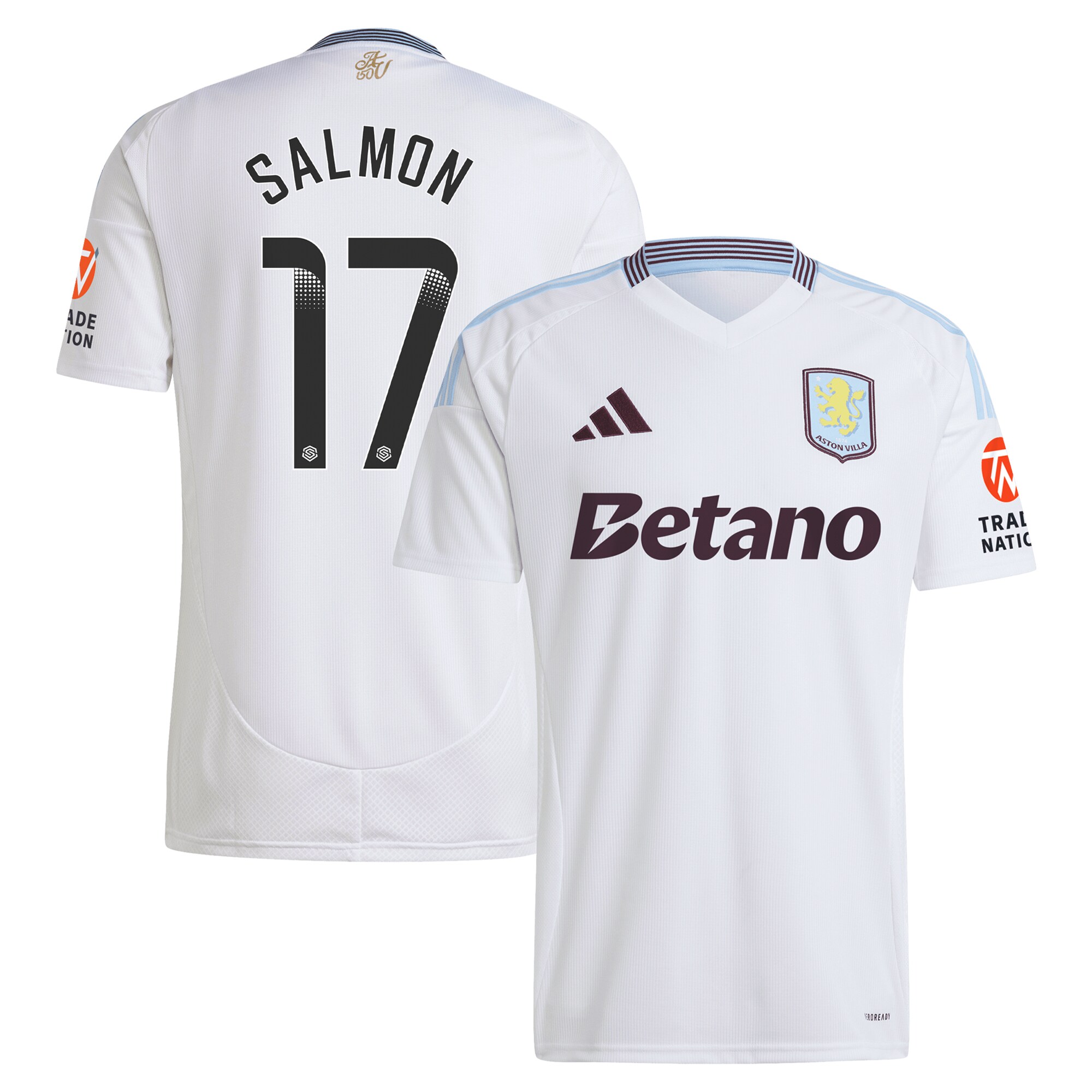aston villa wsl adidas away shirt 2024-25 with salmon 17 printing Collection - Aston Villa Official Store