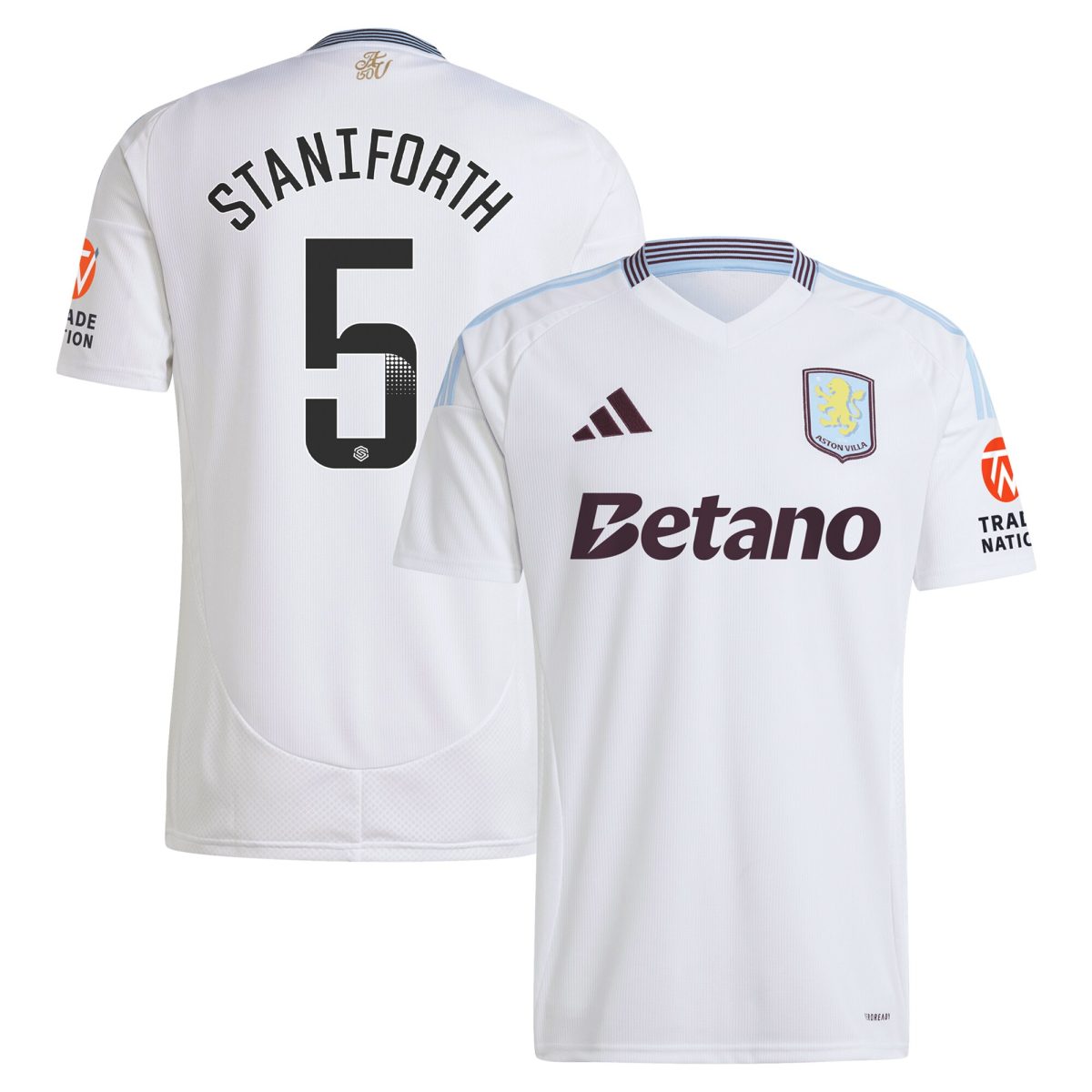aston villa wsl adidas away shirt 2024-25 with staniforth 5 printing Collection - Aston Villa Official Store