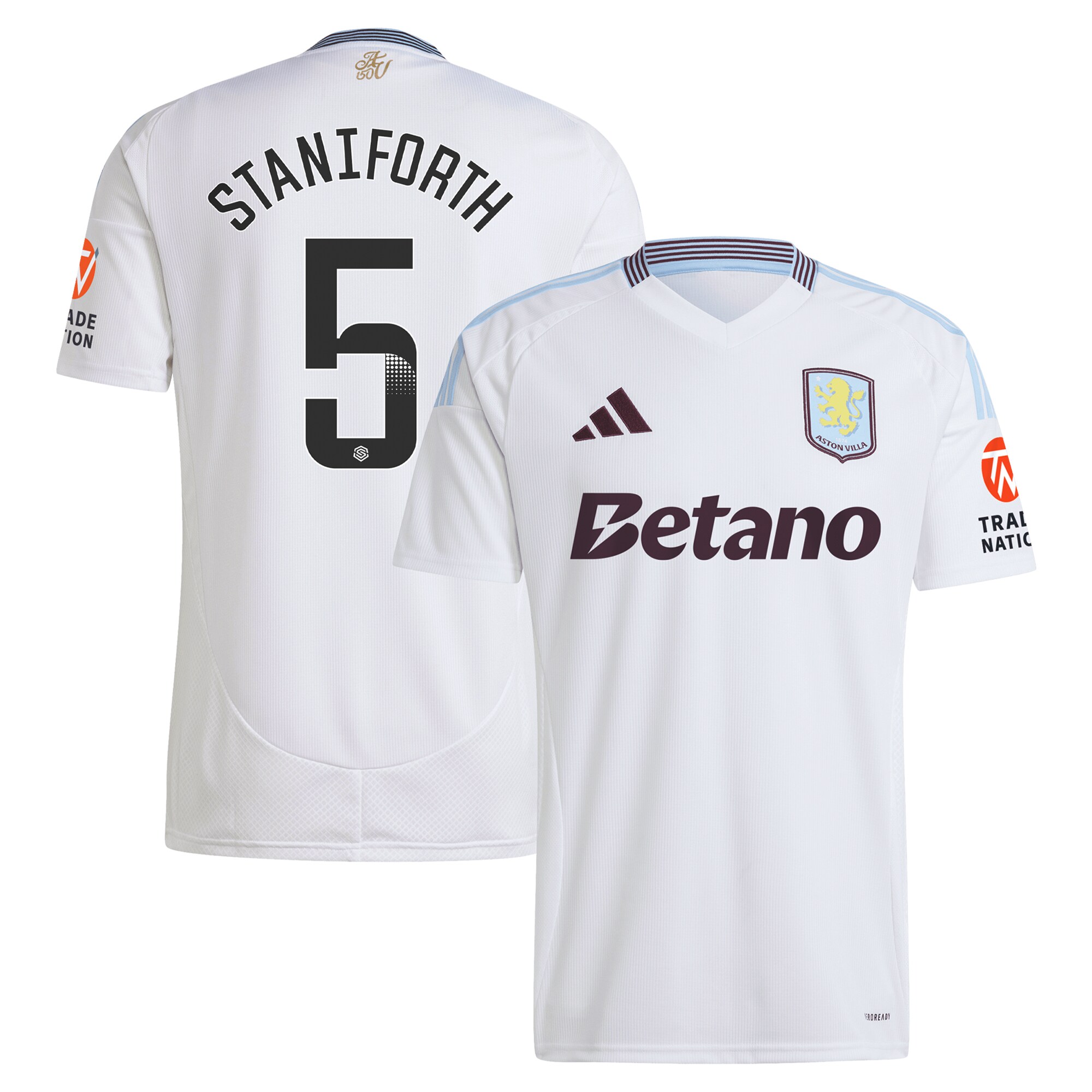 aston villa wsl adidas away shirt 2024-25 with staniforth 5 printing Collection - Aston Villa Official Store