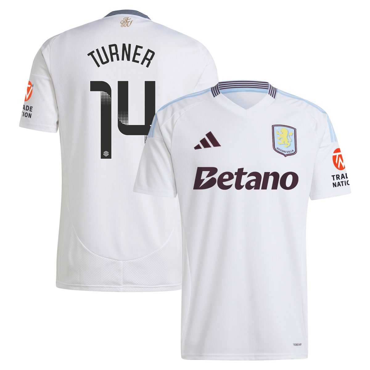 aston villa wsl adidas away shirt 2024-25 with turner 14 printing Collection - Aston Villa Official Store