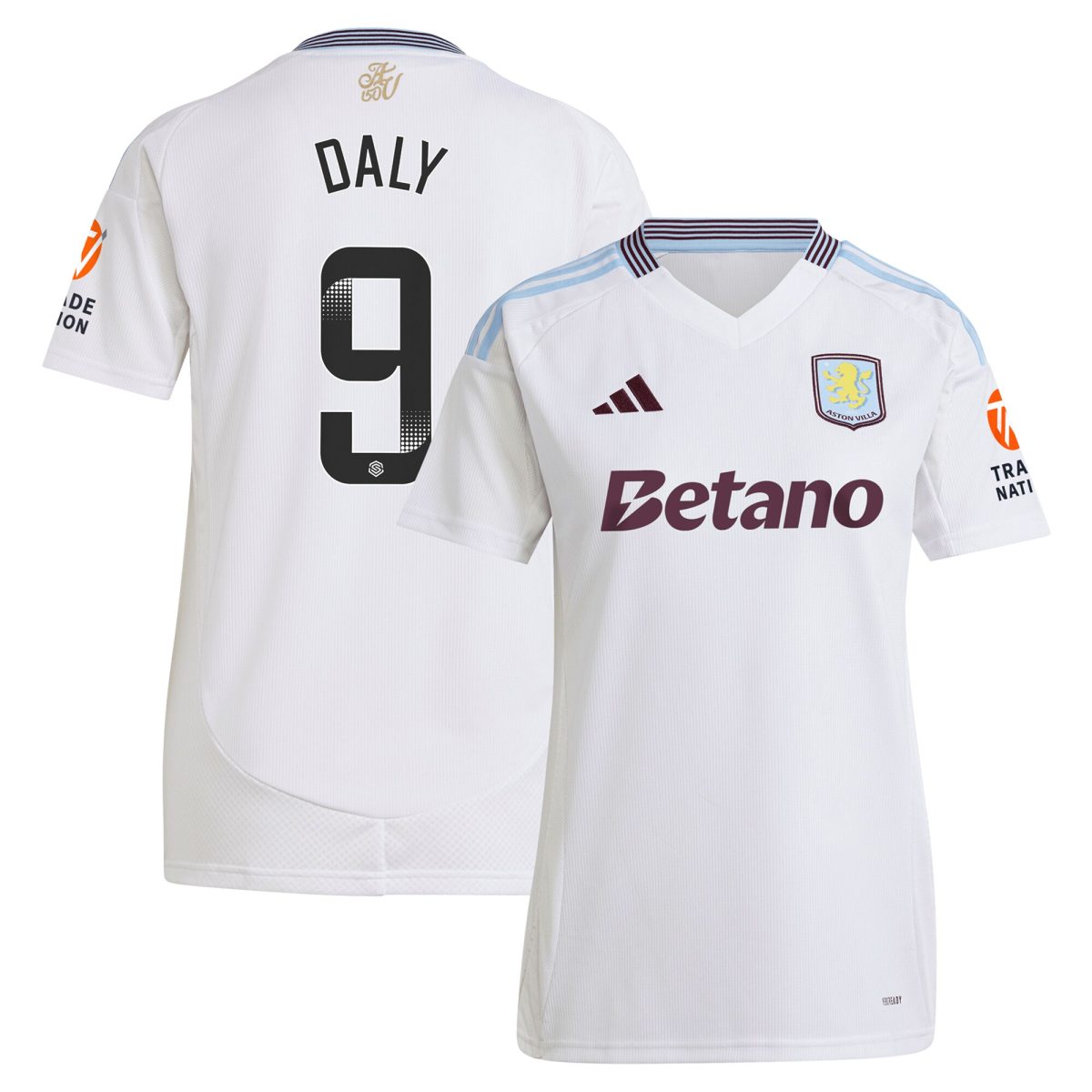 aston villa wsl adidas away shirt 2024-25 – womens with daly 9 printing Collection - Aston Villa Official Store