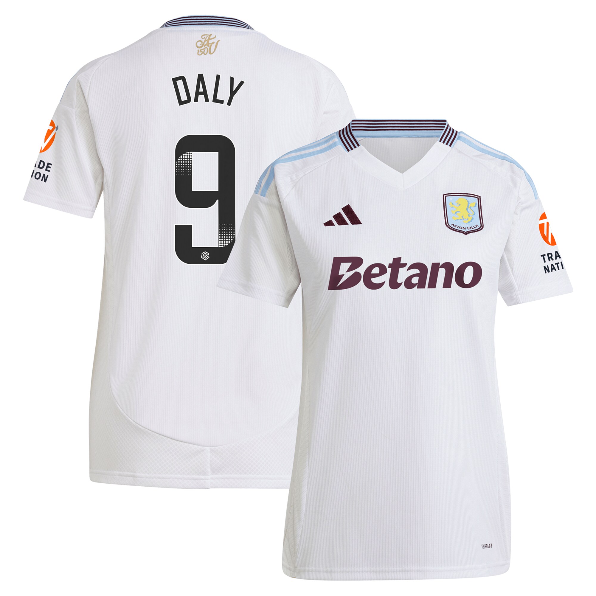 aston villa wsl adidas away shirt 2024-25 – womens with daly 9 printing Collection - Aston Villa Official Store