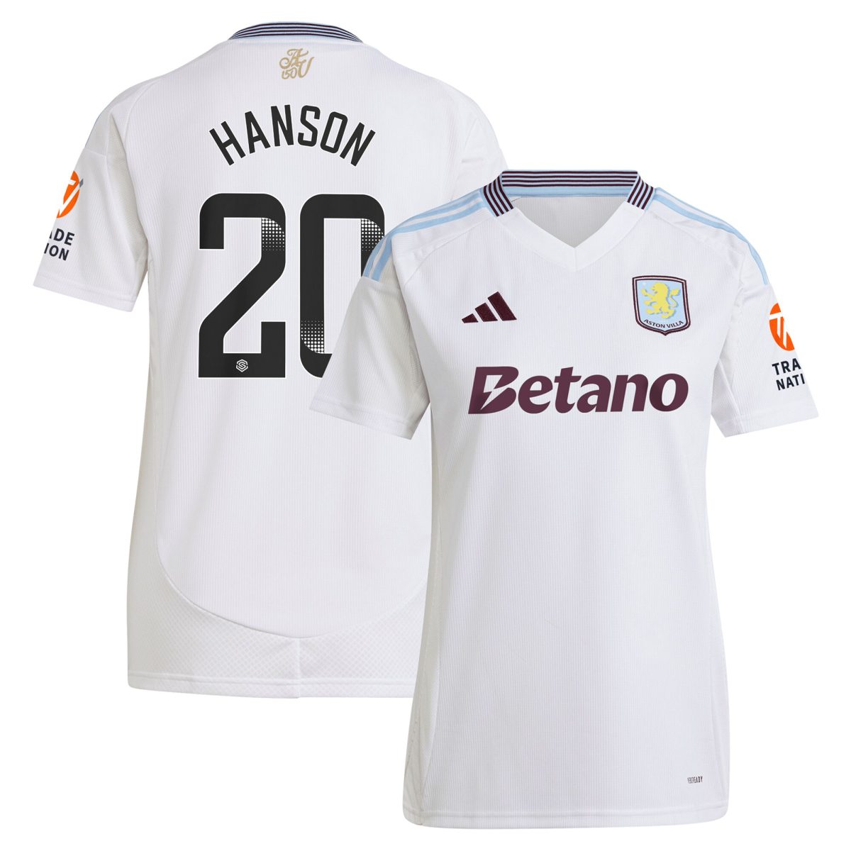 aston villa wsl adidas away shirt 2024-25 – womens with hanson 20 printing Collection - Aston Villa Official Store