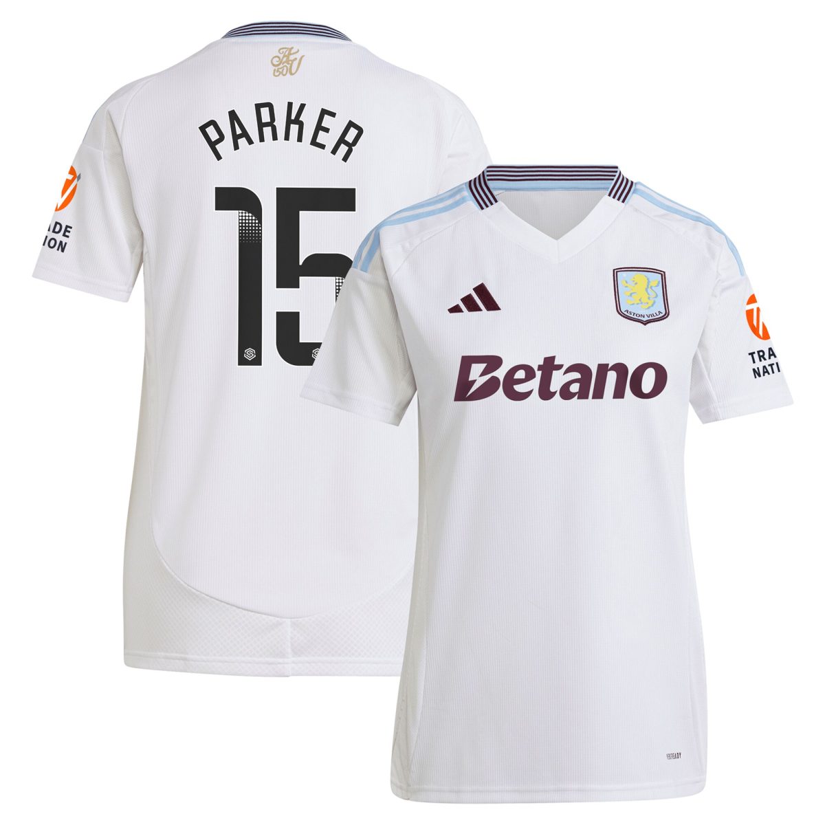 aston villa wsl adidas away shirt 2024-25 – womens with parker 15 printing Collection - Aston Villa Official Store