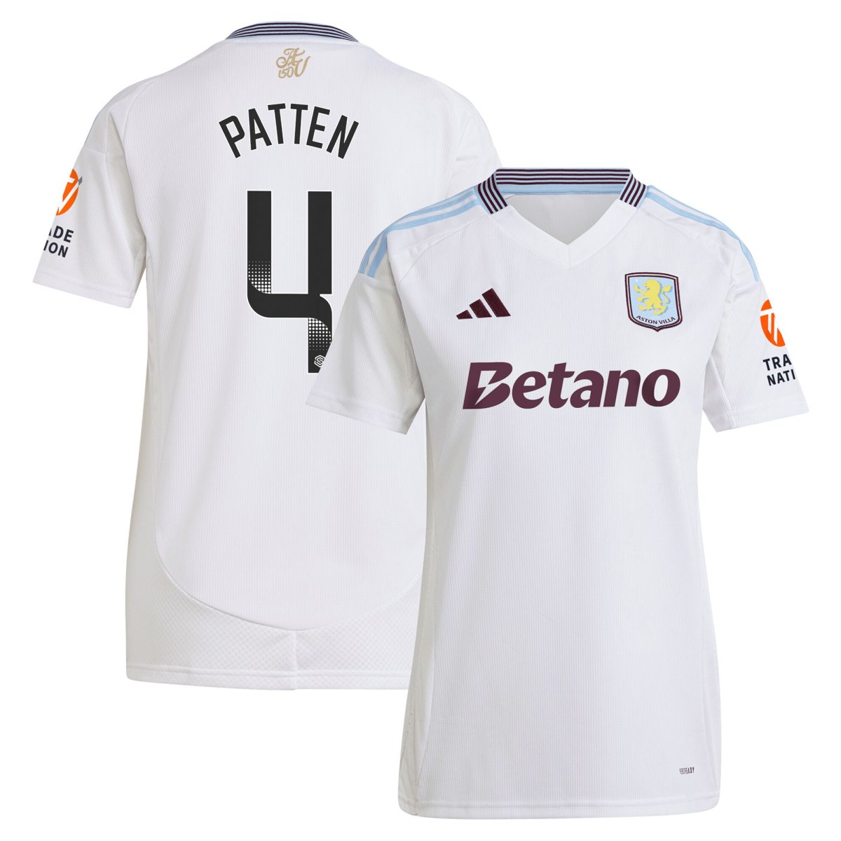 aston villa wsl adidas away shirt 2024-25 – womens with patten 4 printing Collection - Aston Villa Official Store
