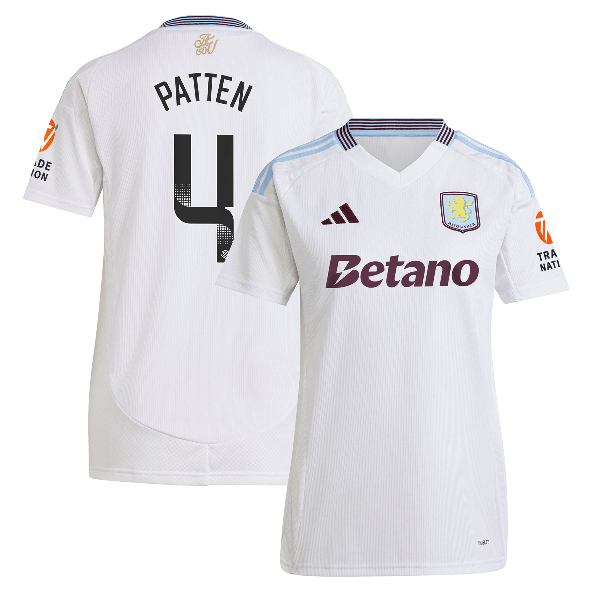aston villa wsl adidas away shirt 2024-25 – womens with patten 4 printing Collection - Aston Villa Official Store