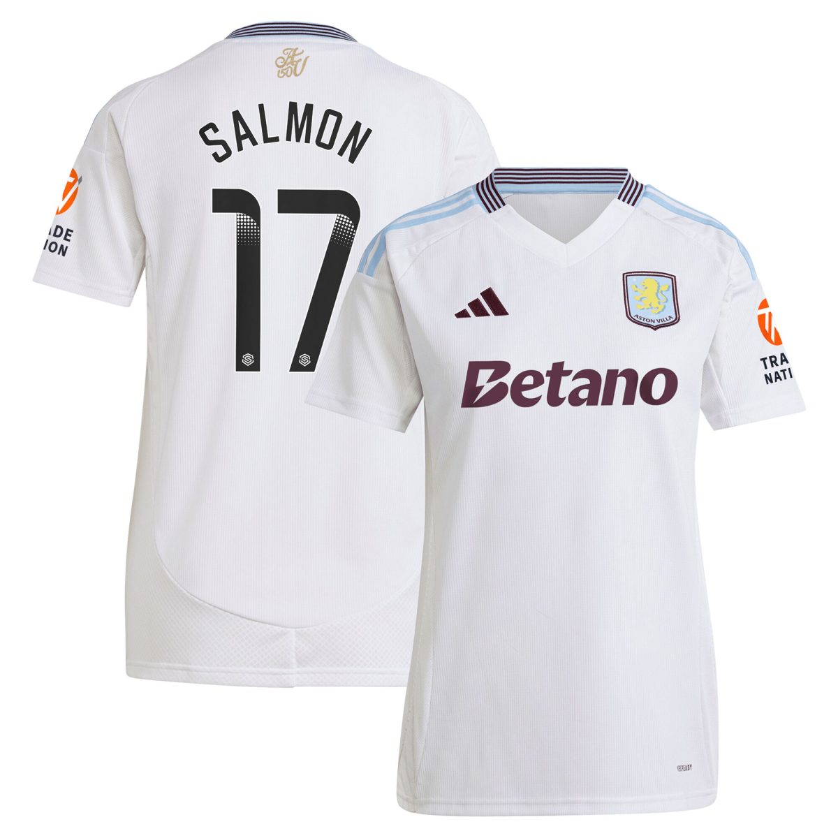 aston villa wsl adidas away shirt 2024-25 – womens with salmon 17 printing Collection - Aston Villa Official Store