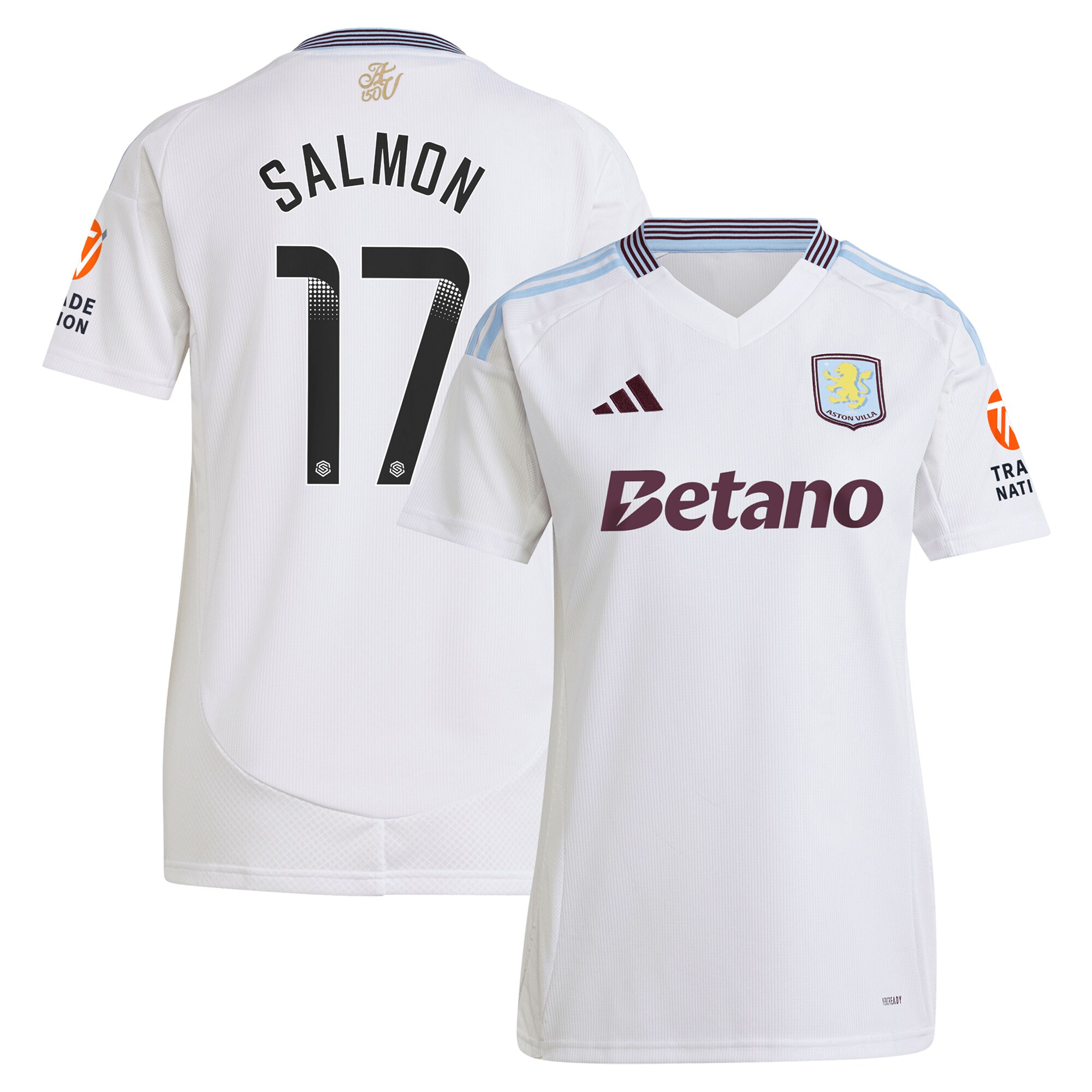 aston villa wsl adidas away shirt 2024-25 – womens with salmon 17 printing Collection - Aston Villa Official Store
