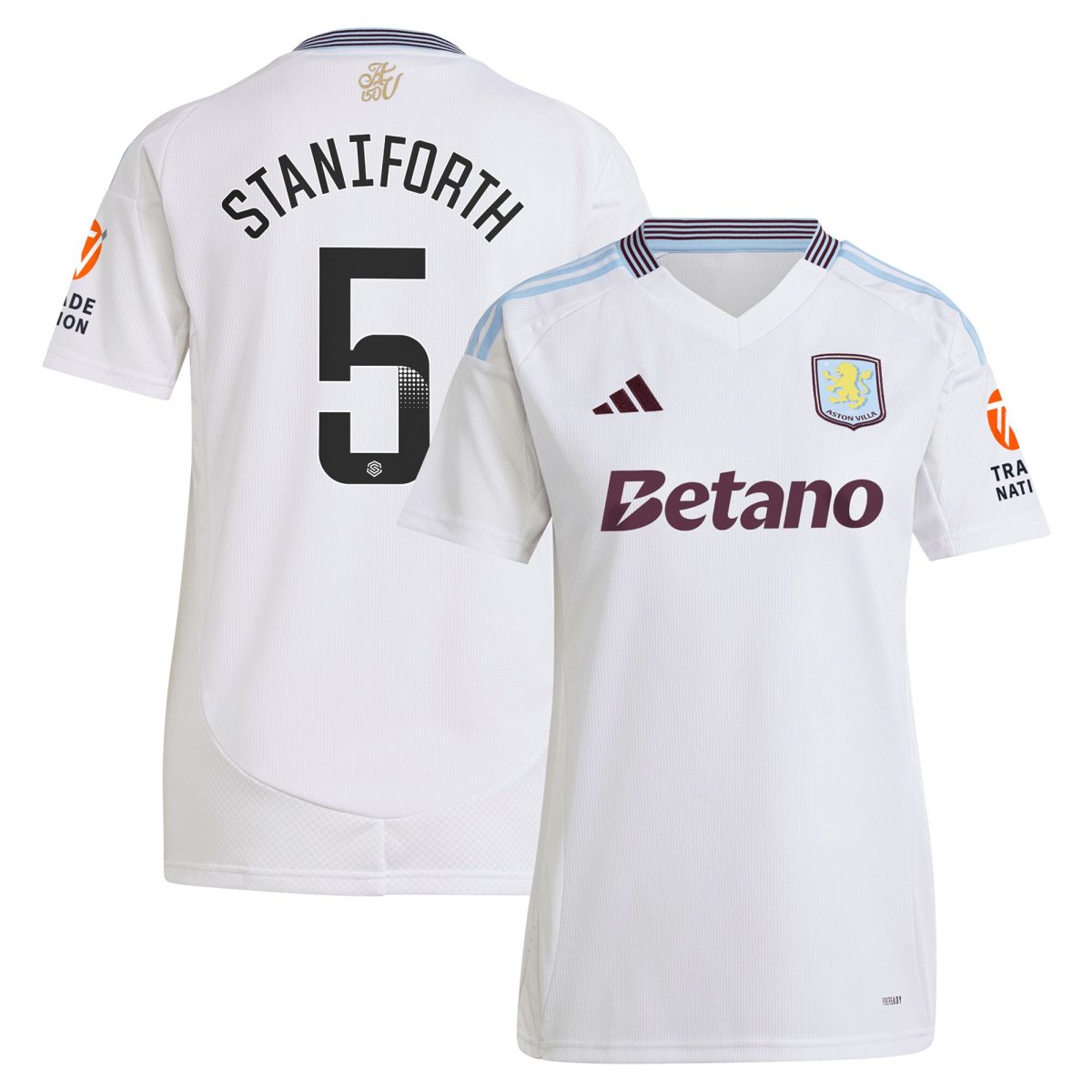 aston villa wsl adidas away shirt 2024-25 – womens with staniforth 5 printing Collection - Aston Villa Official Store