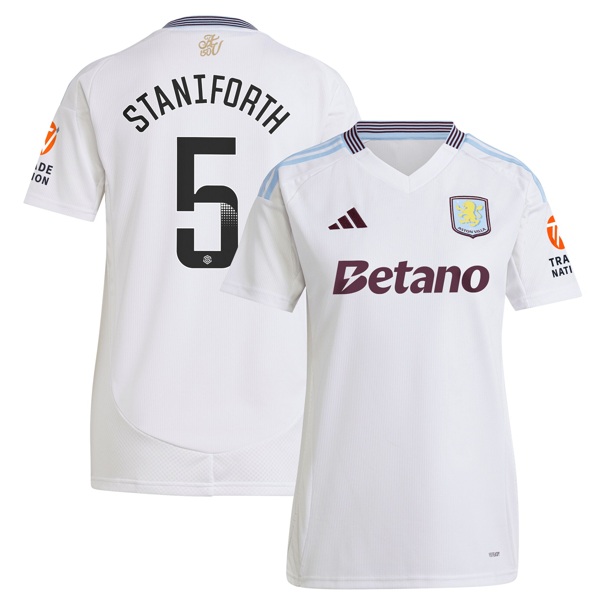 aston villa wsl adidas away shirt 2024-25 – womens with staniforth 5 printing Collection - Aston Villa Official Store