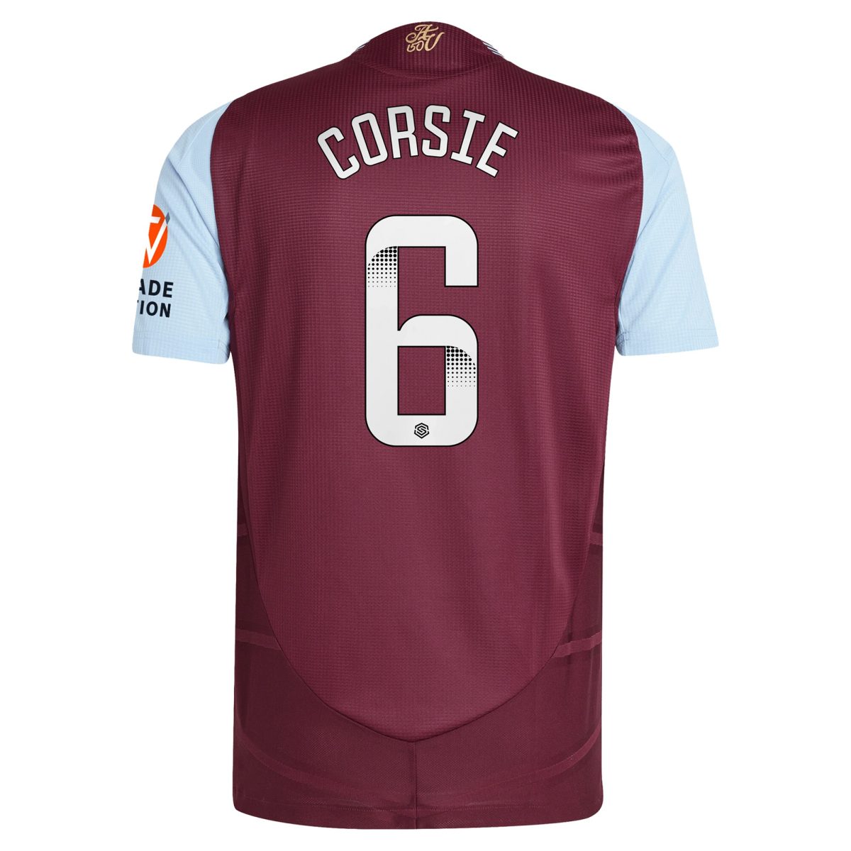 aston villa wsl adidas home authentic shirt 2024-25 with corsie 6 printing Collection - Aston Villa Official Store