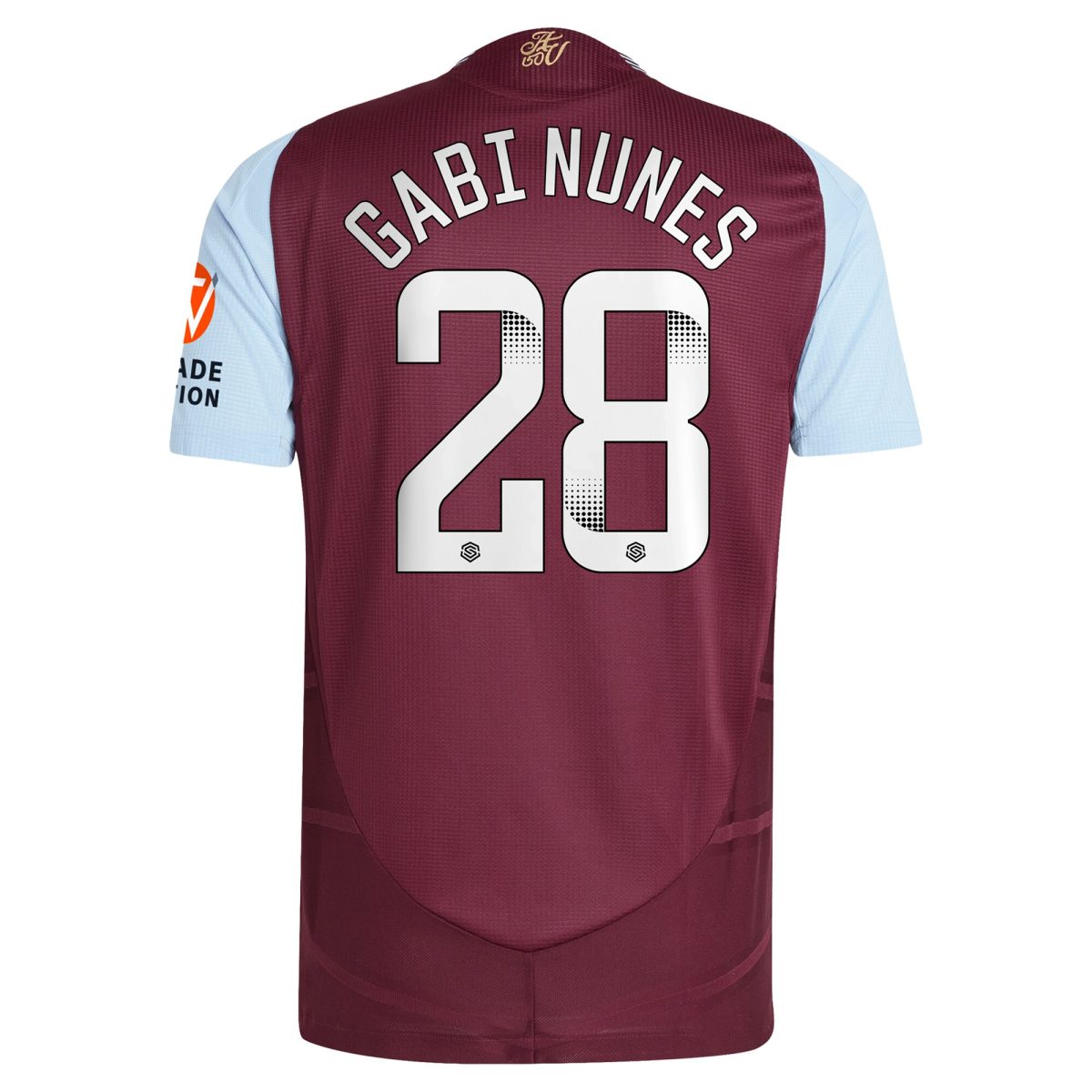 aston villa wsl adidas home authentic shirt 2024-25 with gabi nunes 28 printing Collection - Aston Villa Official Store