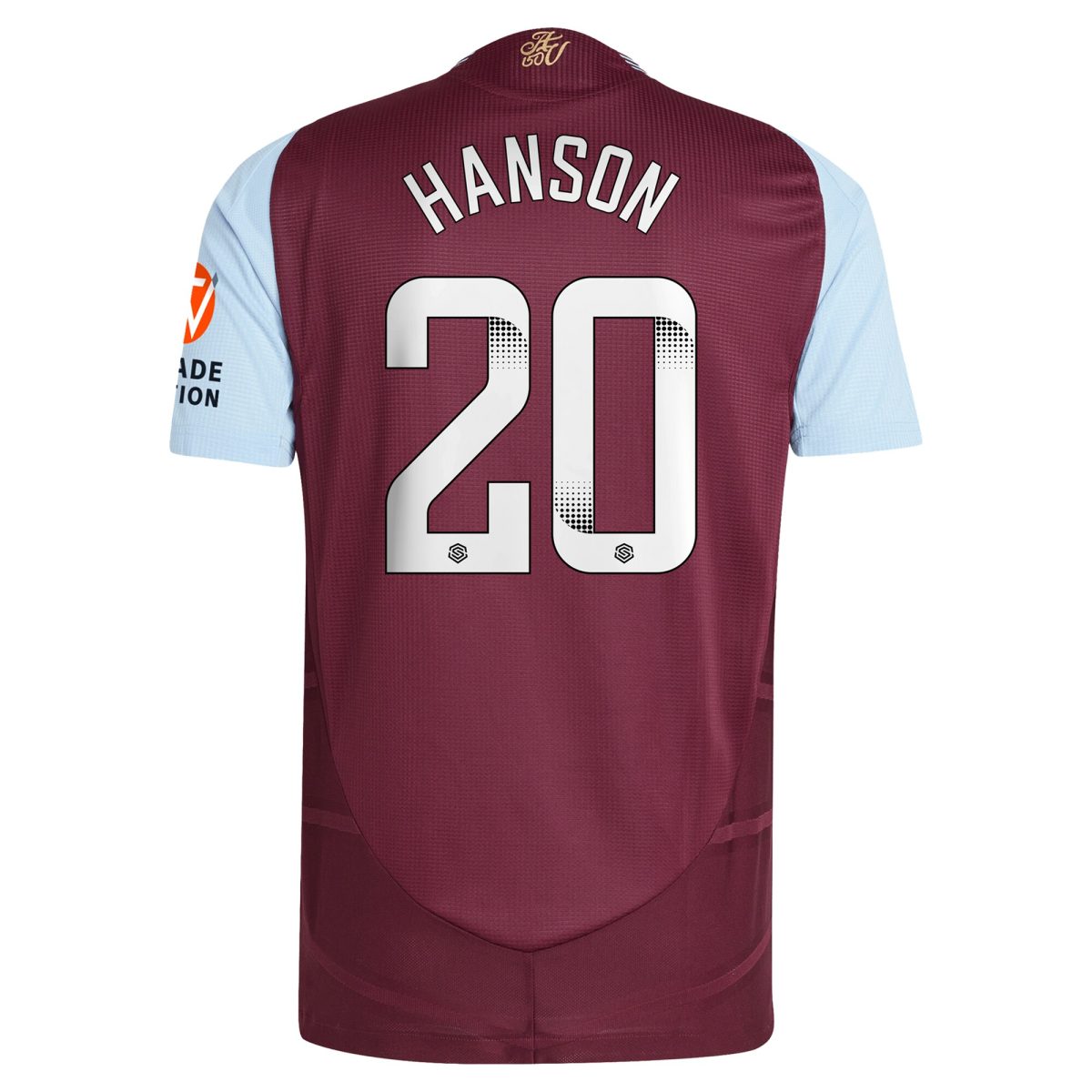 aston villa wsl adidas home authentic shirt 2024-25 with hanson 20 printing Collection - Aston Villa Official Store