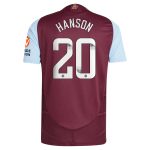 aston villa wsl adidas home authentic shirt 2024-25 with hanson 20 printing Collection - Aston Villa Official Store