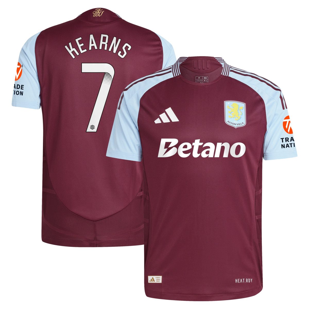aston villa wsl adidas home authentic shirt 2024-25 with kearns 7 printing Collection - Aston Villa Official Store