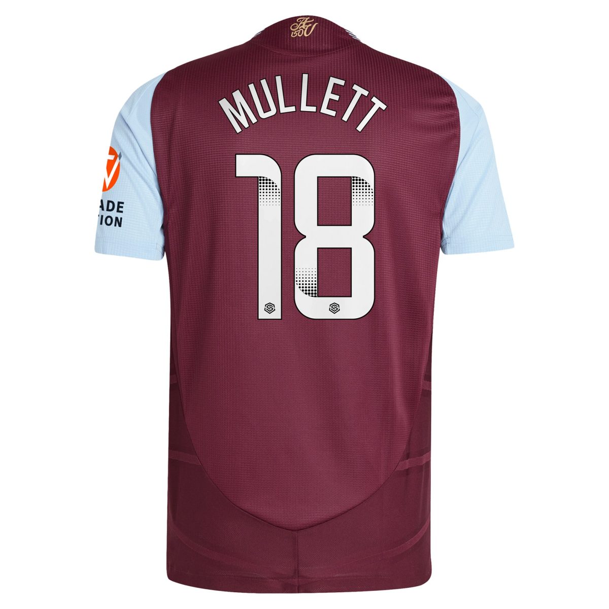 aston villa wsl adidas home authentic shirt 2024-25 with mullett 18 printing Collection - Aston Villa Official Store