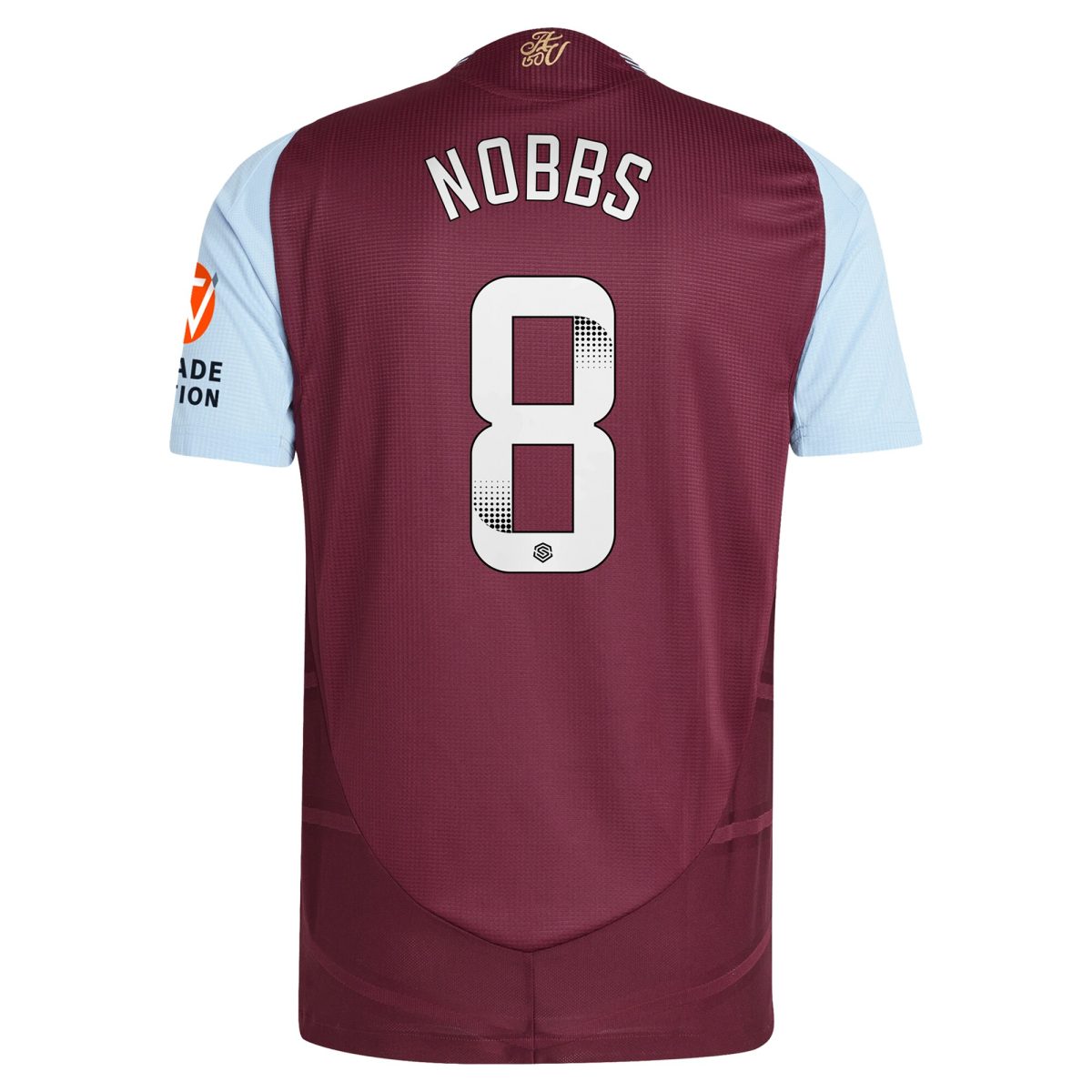aston villa wsl adidas home authentic shirt 2024-25 with nobbs 8 printing Collection - Aston Villa Official Store