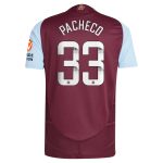 aston villa wsl adidas home authentic shirt 2024-25 with pacheco 33 printing Collection - Aston Villa Official Store