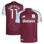 aston villa wsl adidas home authentic shirt 2024-25 with robinson 11 printing Collection - Aston Villa Official Store