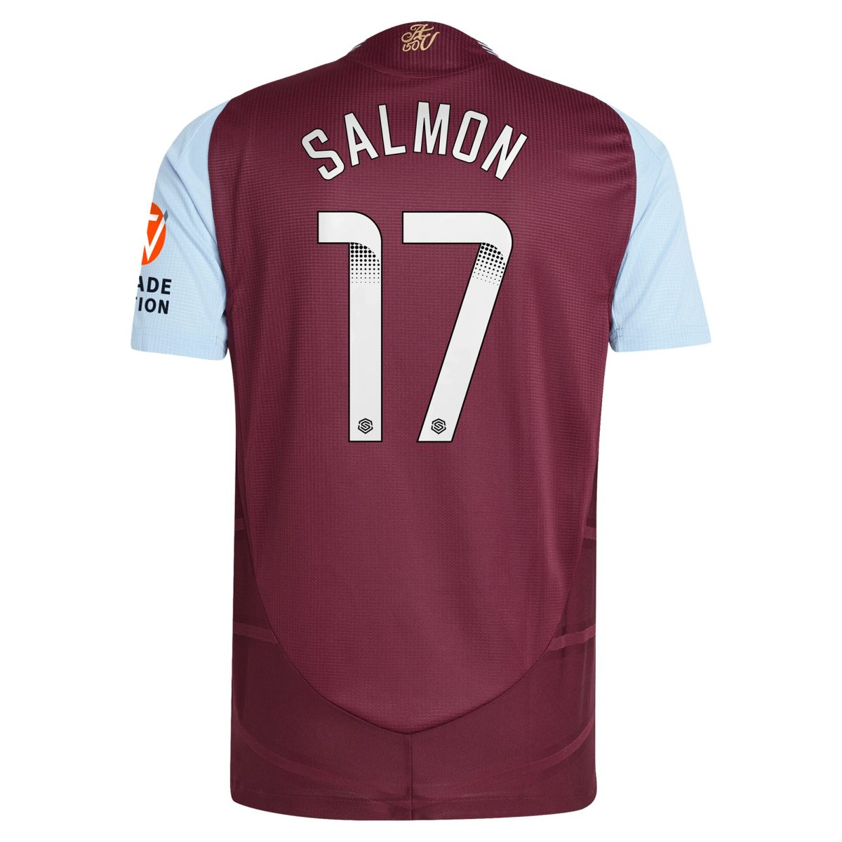 aston villa wsl adidas home authentic shirt 2024-25 with salmon 17 printing Collection - Aston Villa Official Store