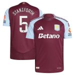 aston villa wsl adidas home authentic shirt 2024-25 with staniforth 5 printing Collection - Aston Villa Official Store