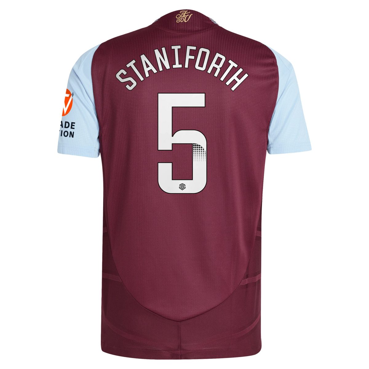 aston villa wsl adidas home authentic shirt 2024-25 with staniforth 5 printing Collection - Aston Villa Official Store