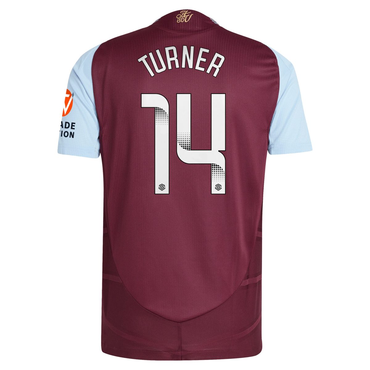 aston villa wsl adidas home authentic shirt 2024-25 with turner 14 printing Collection - Aston Villa Official Store