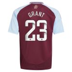 aston villa wsl adidas home shirt 2024-25 – kids with grant 23 printing Collection - Aston Villa Official Store
