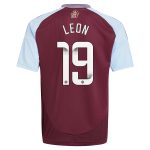 aston villa wsl adidas home shirt 2024-25 – kids with leon 19 printing Collection - Aston Villa Official Store