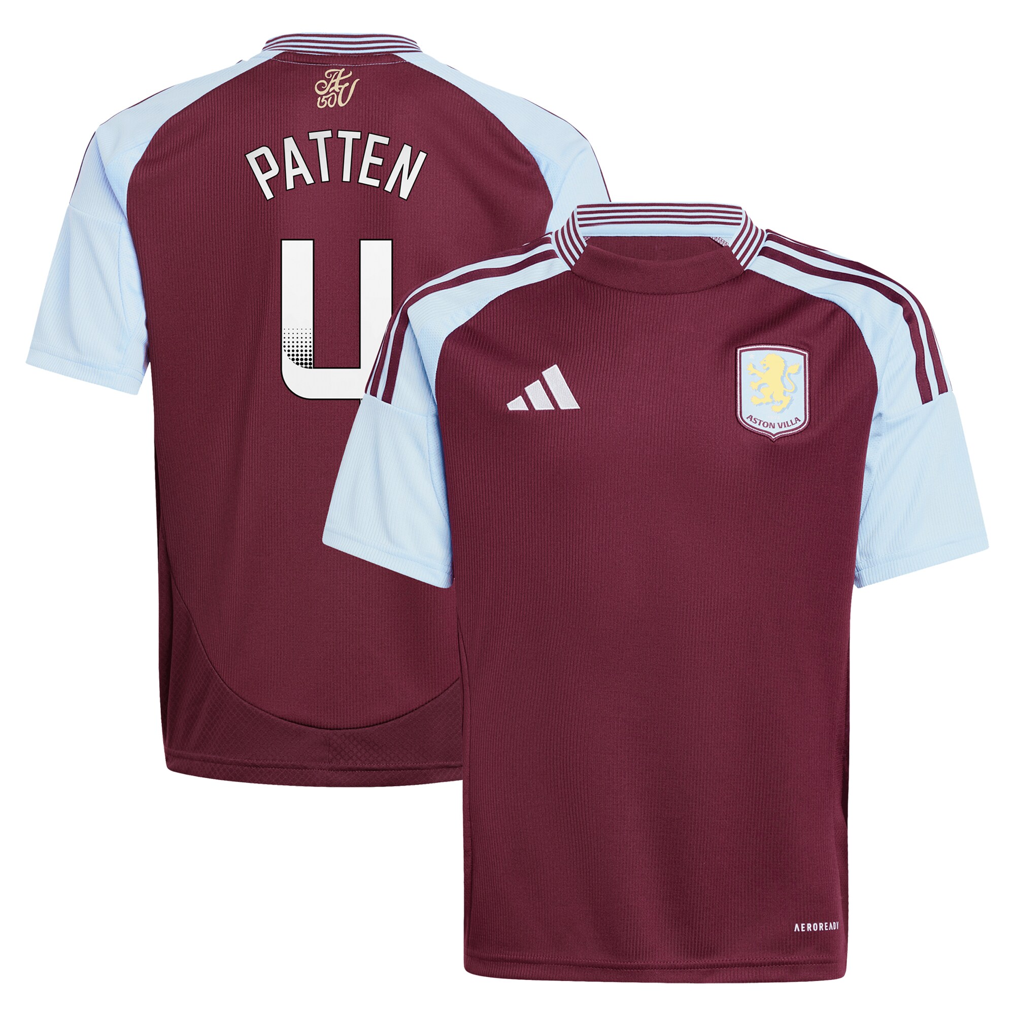 aston villa wsl adidas home shirt 2024-25 – kids with patten 4 printing Collection - Aston Villa Official Store