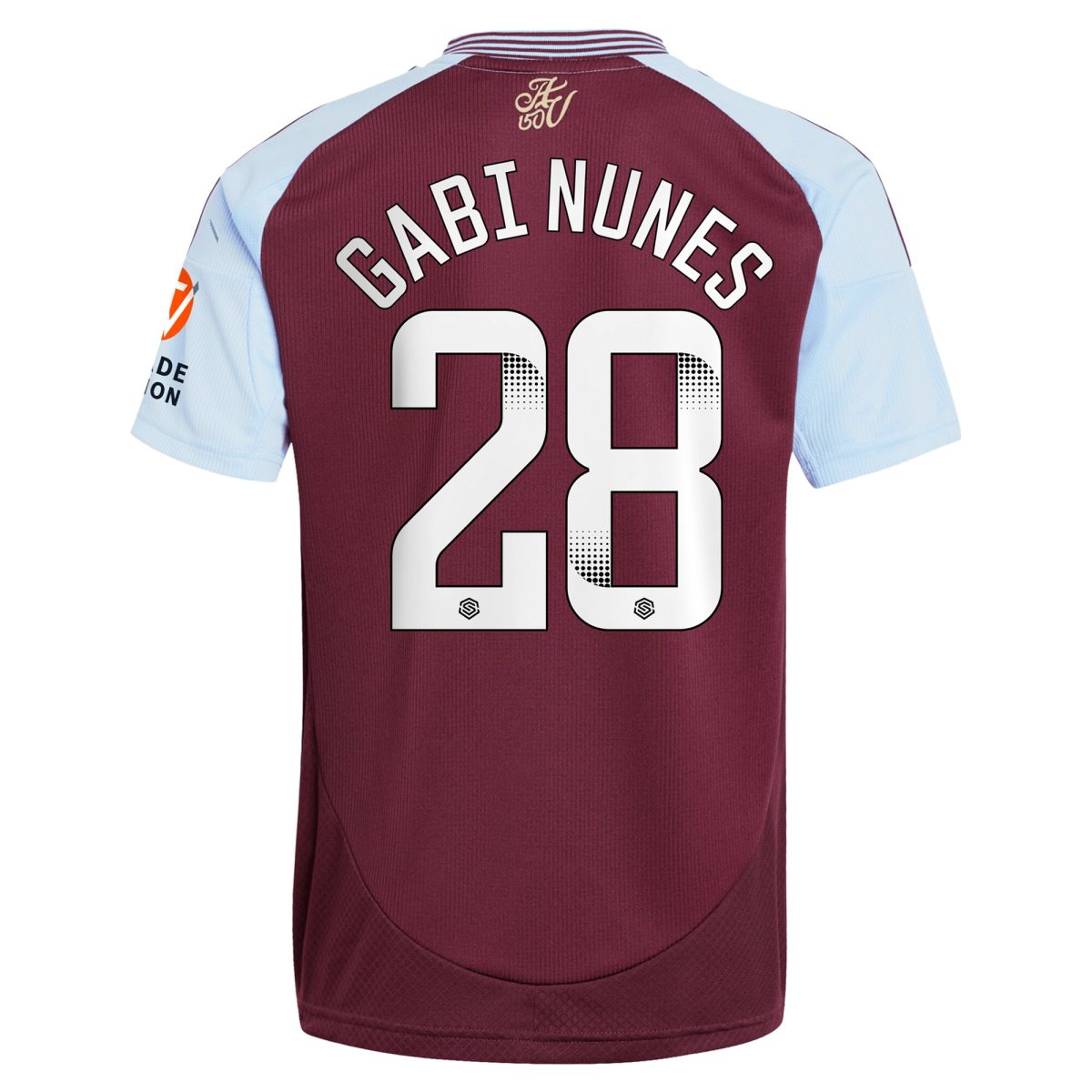 aston villa wsl adidas home shirt 2024-25 with gabi nunes 28 printing Collection - Aston Villa Official Store
