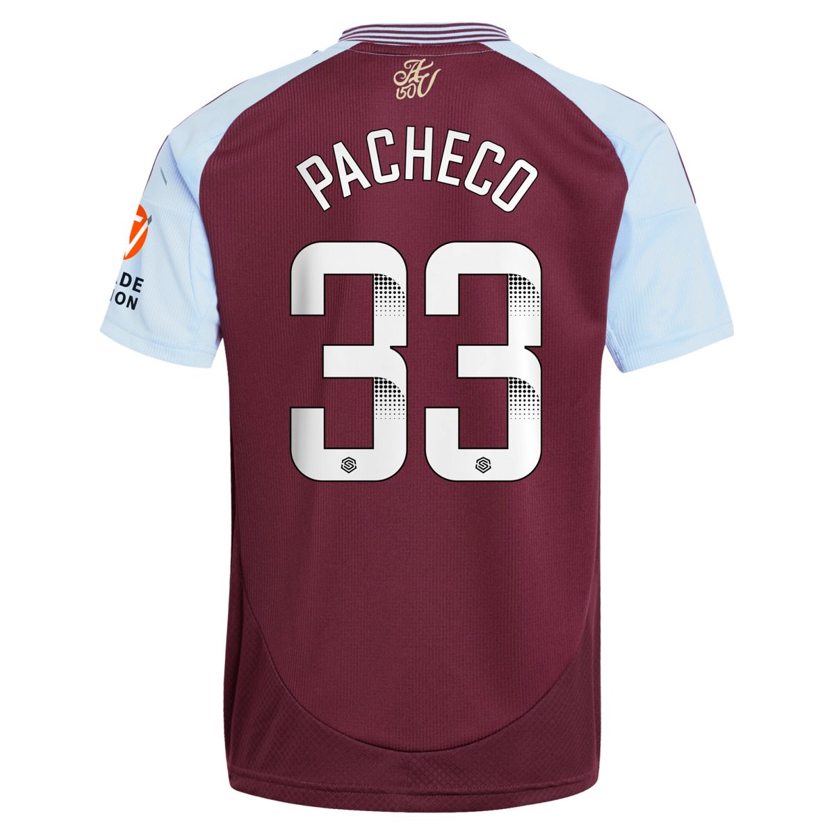 aston villa wsl adidas home shirt 2024-25 with pacheco 33 printing Collection - Aston Villa Official Store