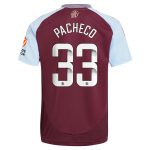 aston villa wsl adidas home shirt 2024-25 with pacheco 33 printing Collection - Aston Villa Official Store
