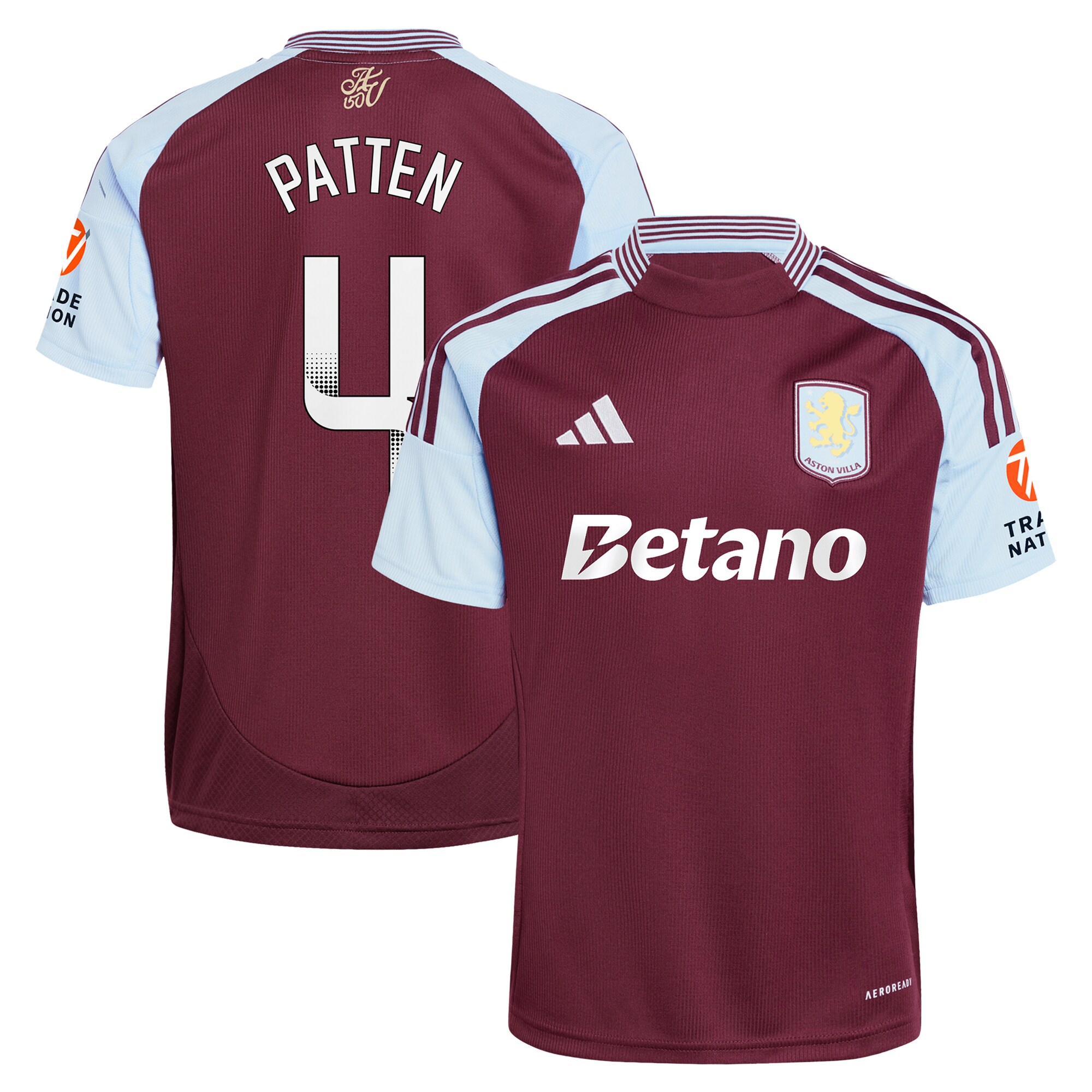 aston villa wsl adidas home shirt 2024-25 with patten 4 printing Collection - Aston Villa Official Store