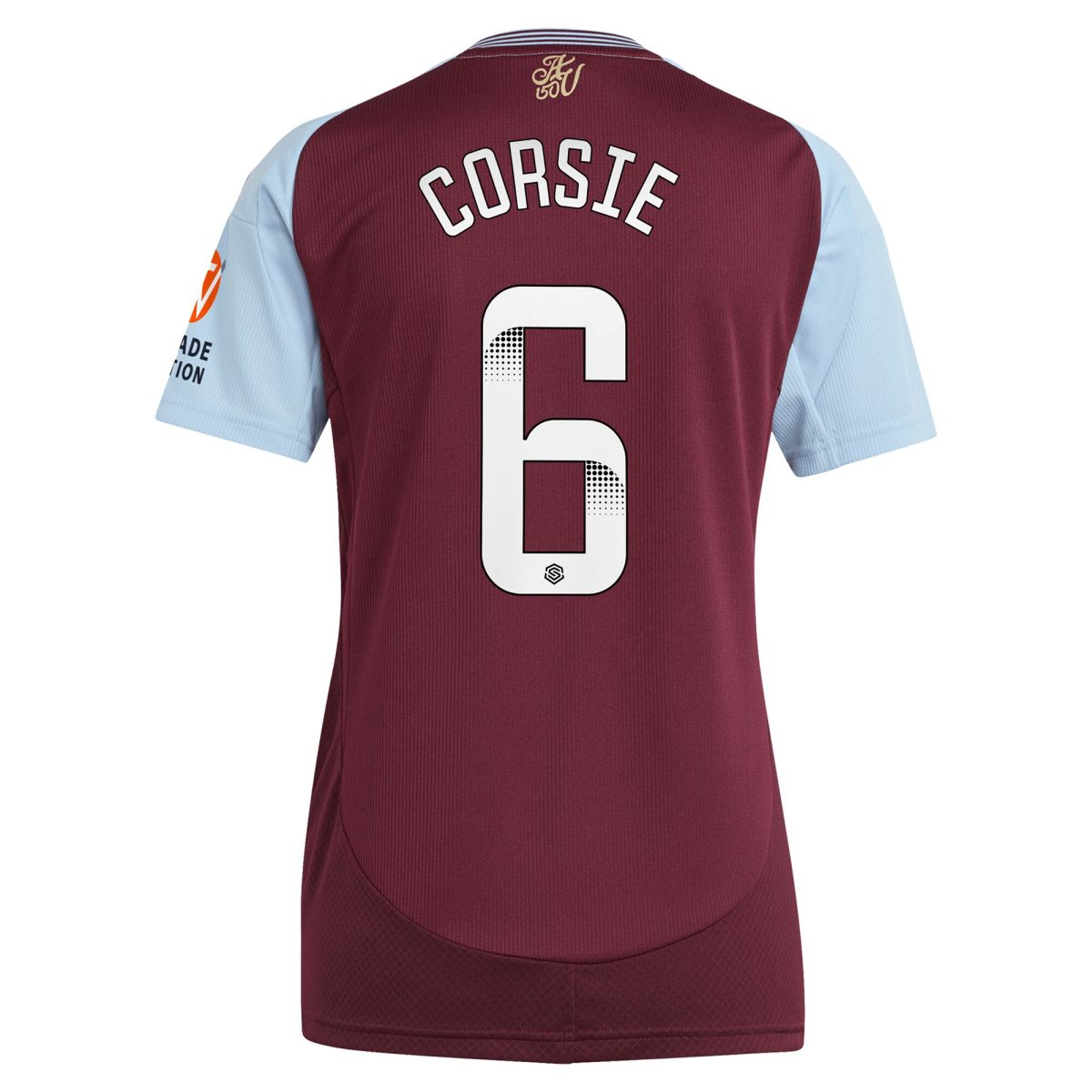aston villa wsl adidas home shirt 2024-25 – womens with corsie 6 printing Collection - Aston Villa Official Store