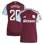 aston villa wsl adidas home shirt 2024-25 – womens with hanson 20 printing Collection - Aston Villa Official Store