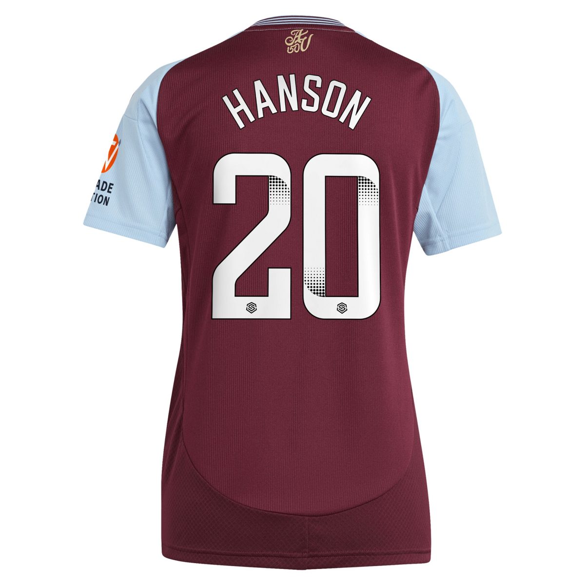 aston villa wsl adidas home shirt 2024-25 – womens with hanson 20 printing Collection - Aston Villa Official Store