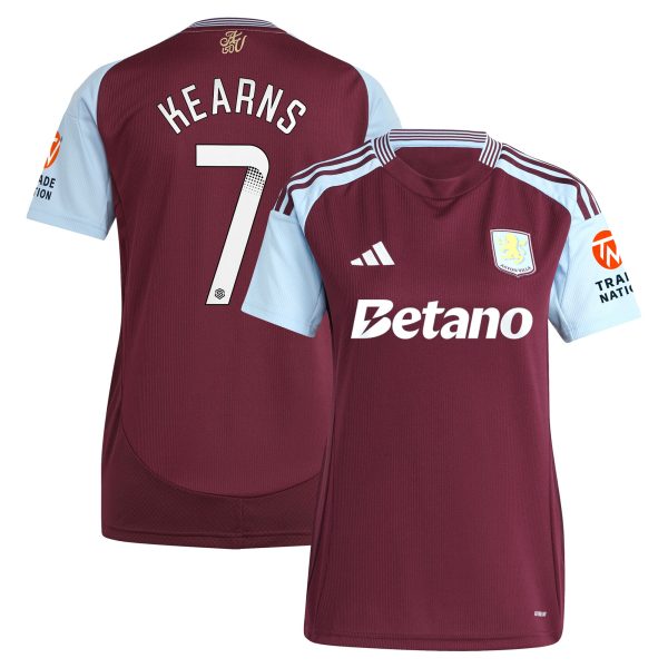 aston villa wsl adidas home shirt 2024-25 – womens with kearns 7 printing Collection - Aston Villa Official Store