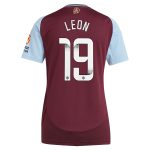 aston villa wsl adidas home shirt 2024-25 – womens with leon 19 printing Collection - Aston Villa Official Store