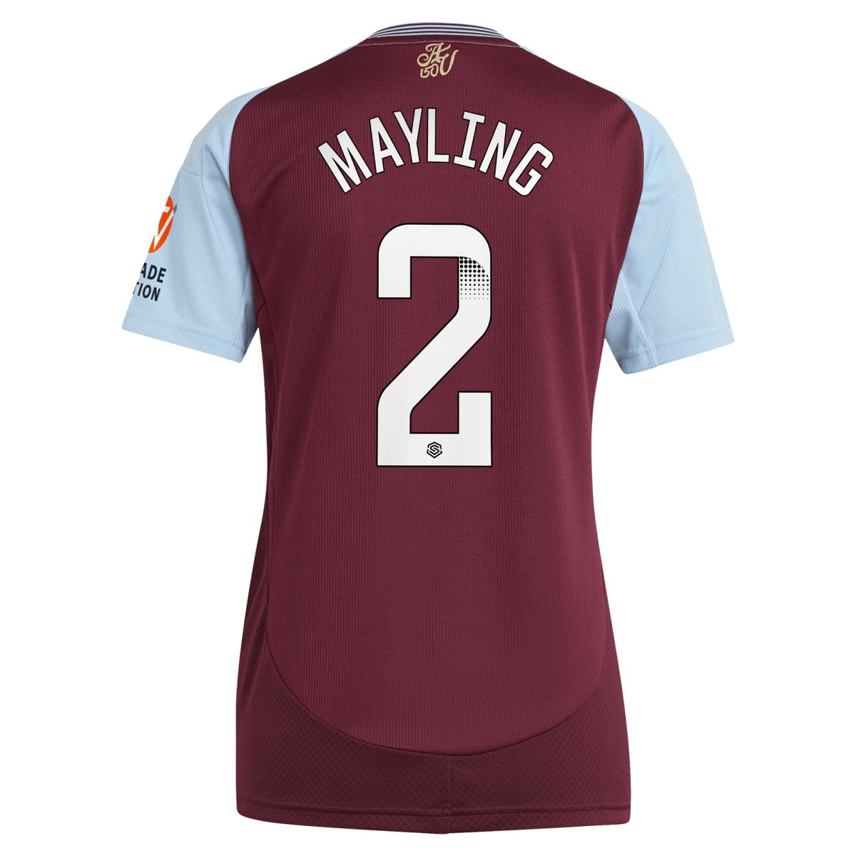 aston villa wsl adidas home shirt 2024-25 – womens with mayling 2 printing Collection - Aston Villa Official Store