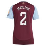 aston villa wsl adidas home shirt 2024-25 – womens with mayling 2 printing Collection - Aston Villa Official Store