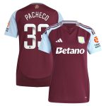 aston villa wsl adidas home shirt 2024-25 – womens with pacheco 33 printing Collection - Aston Villa Official Store