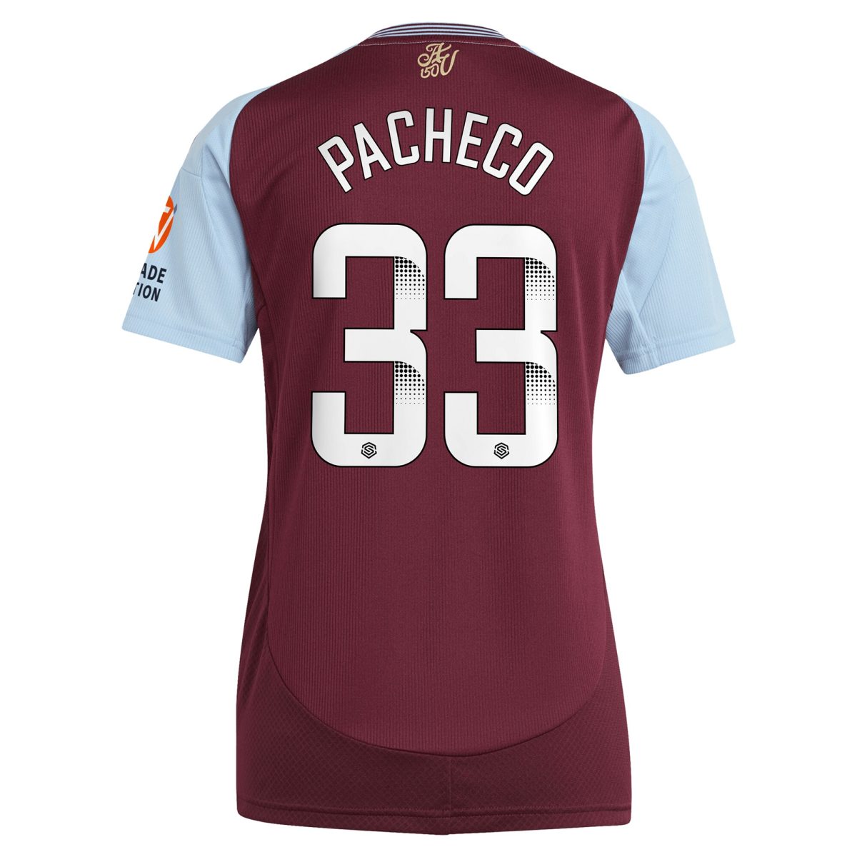 aston villa wsl adidas home shirt 2024-25 – womens with pacheco 33 printing Collection - Aston Villa Official Store