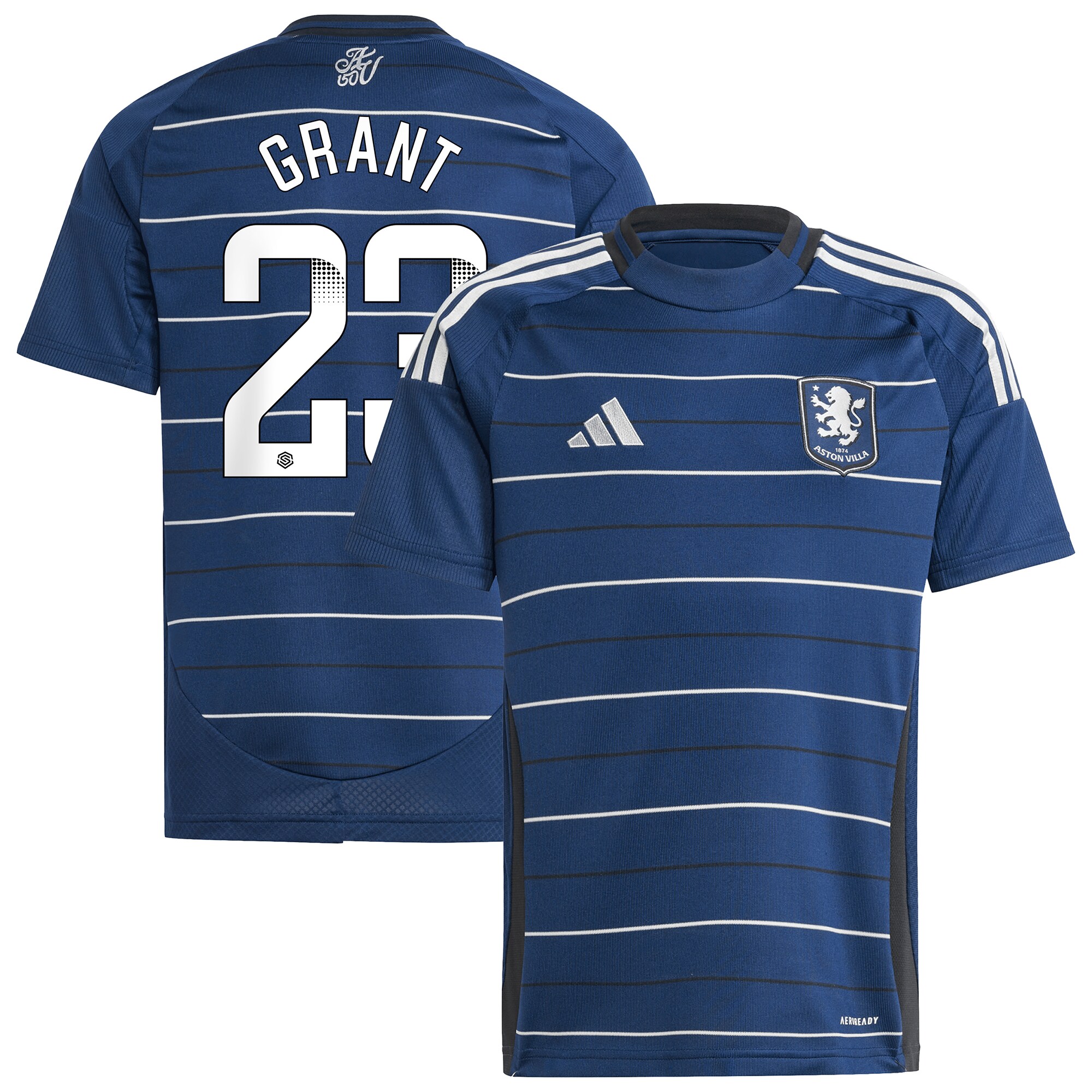 aston villa wsl adidas third shirt 2024-25 – kids with grant 23 printing Collection - Aston Villa Official Store