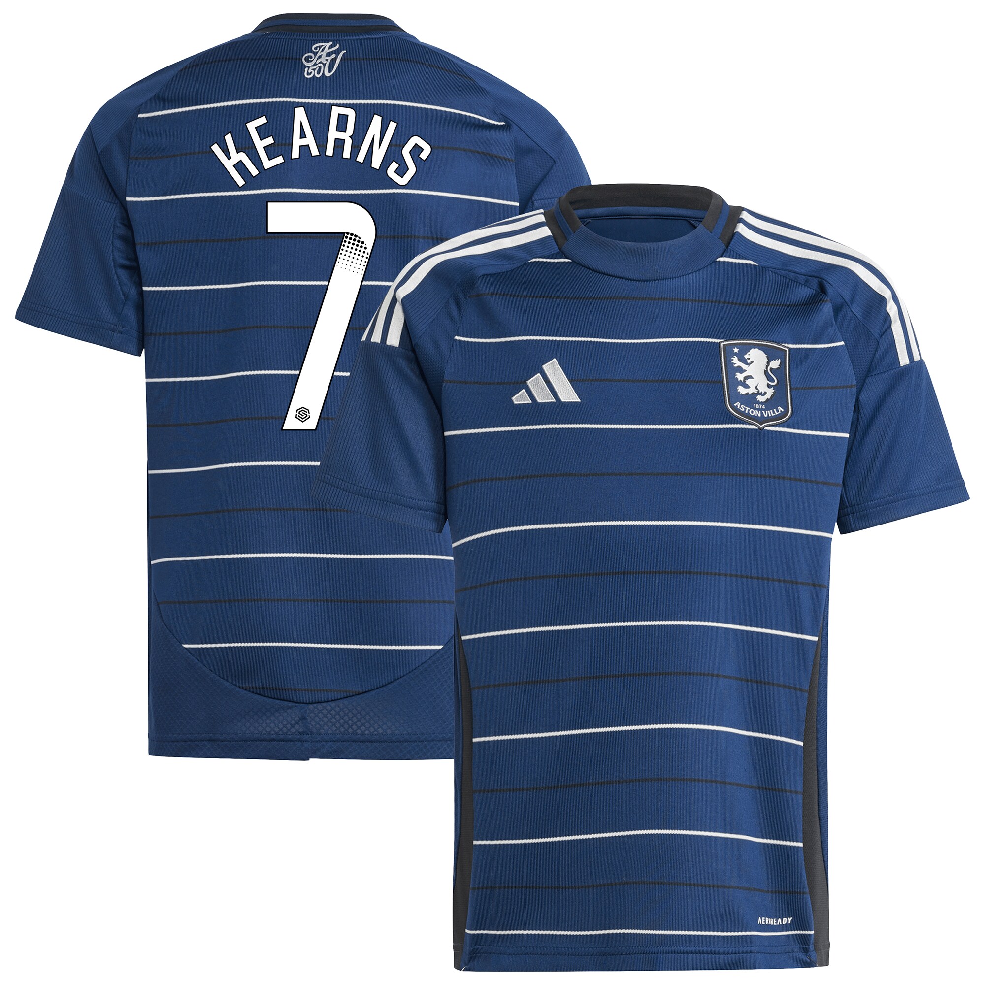 aston villa wsl adidas third shirt 2024-25 – kids with kearns 7 printing Collection - Aston Villa Official Store