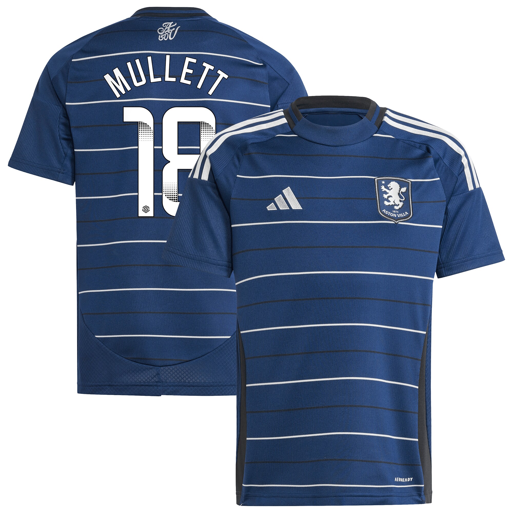 aston villa wsl adidas third shirt 2024-25 – kids with mullett 18 printing Collection - Aston Villa Official Store