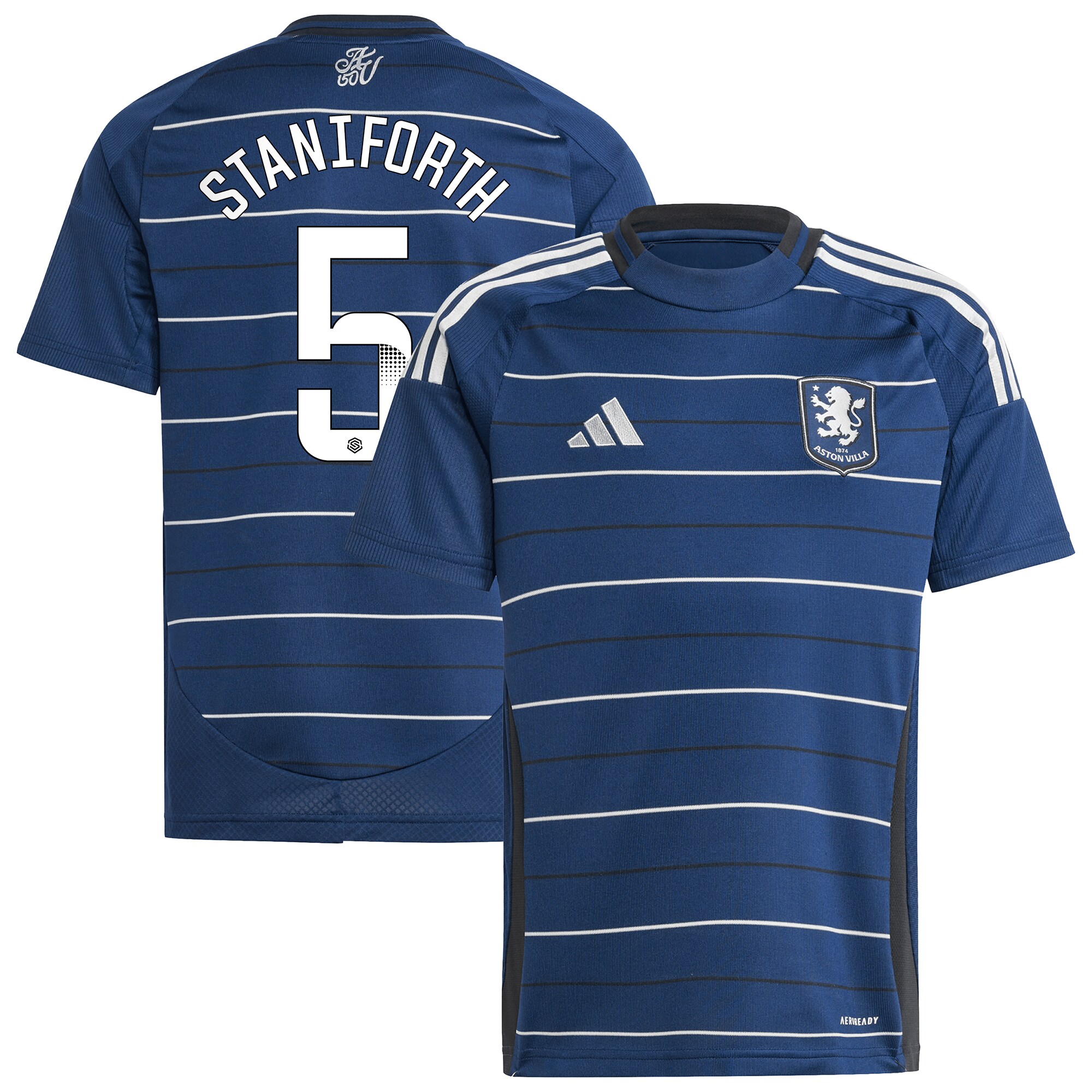 aston villa wsl adidas third shirt 2024-25 – kids with staniforth 5 printing Collection - Aston Villa Official Store