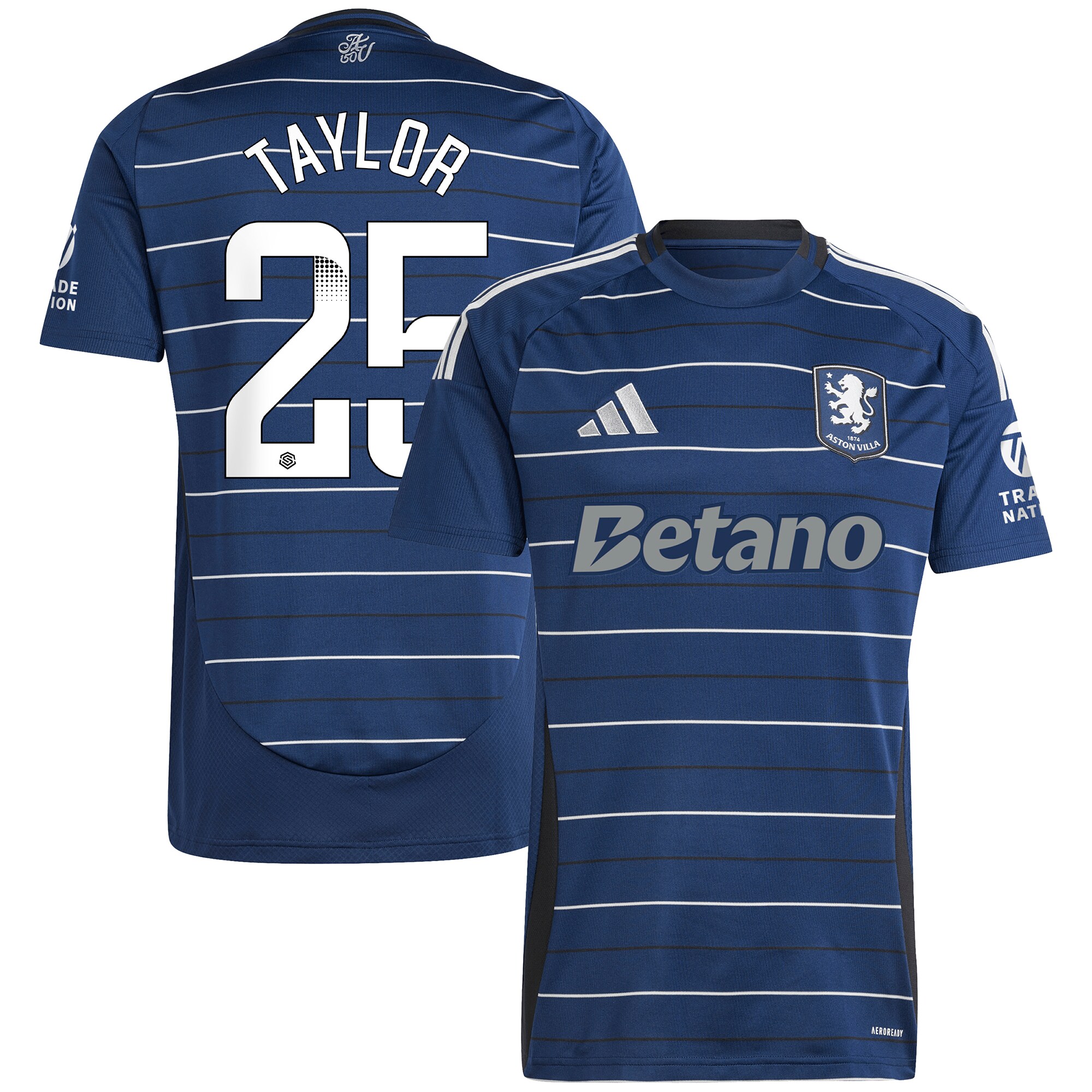 aston villa wsl adidas third shirt 2024-25 with taylor 25 printing Collection - Aston Villa Official Store