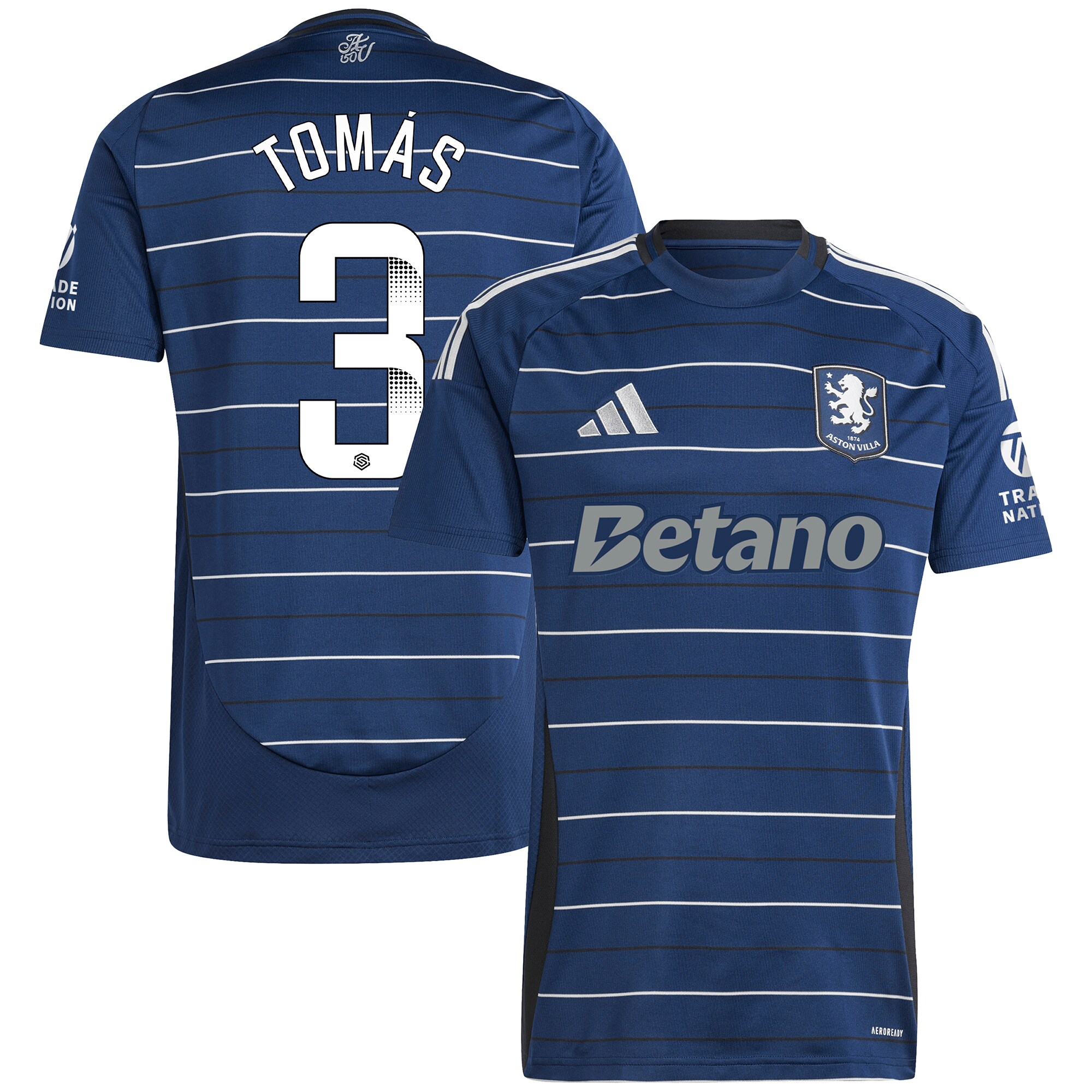 aston villa wsl adidas third shirt 2024-25 with tomás 3 printing Collection - Aston Villa Official Store